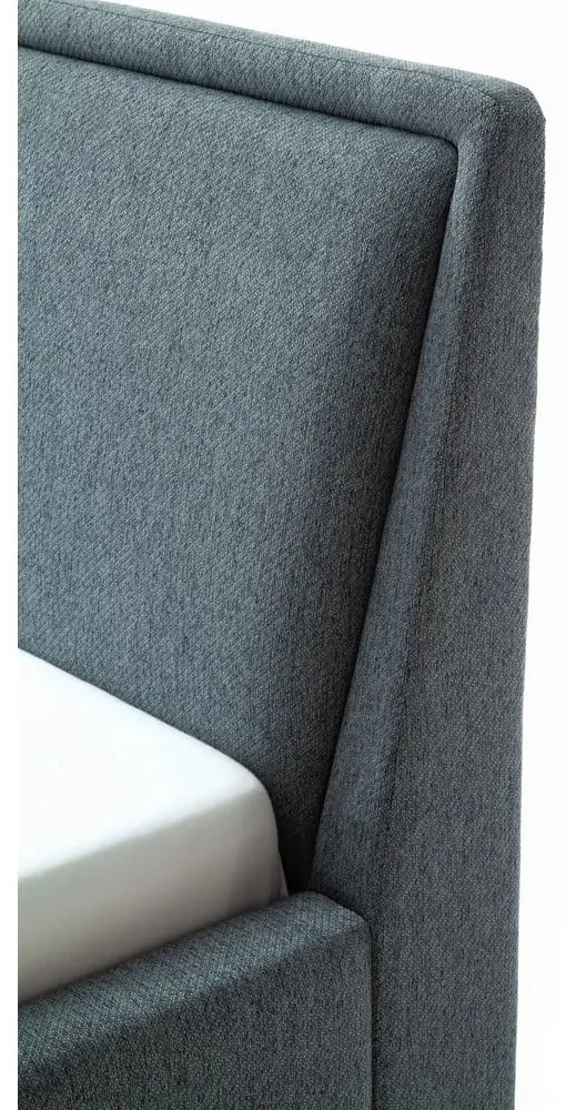 Pat matrimonial verde/albastru tapițat fără somieră 180x200 cm Frieda – Meise Möbel