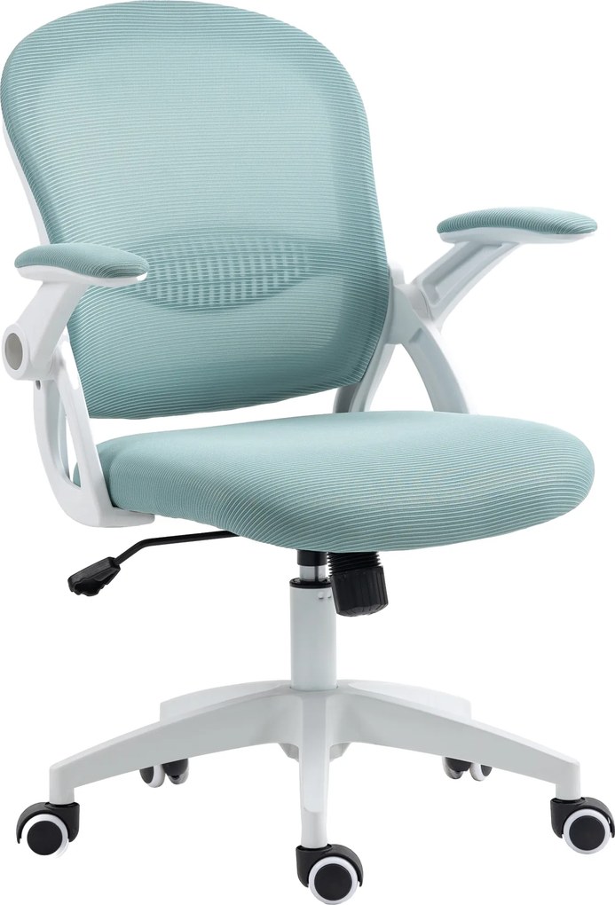 Vinsetto Scaun Birou Ergonomic Albastru Dimensiuni Variabile Suport Lombar Integrat | Aosom Romania