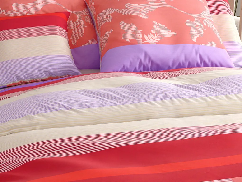 Lenjerie din bumbac Renforce IMARA rosie Dimensiune lenjerie de pat: 2 buc 80 x 80 cm | 200 x 200 cm