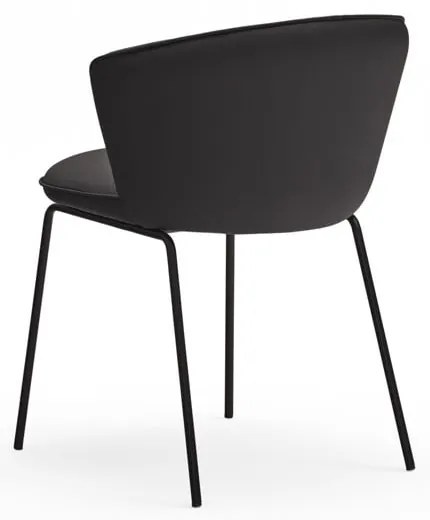 Set de scaune de sufragerie negru 2 buc. tapițat Add – Teulat