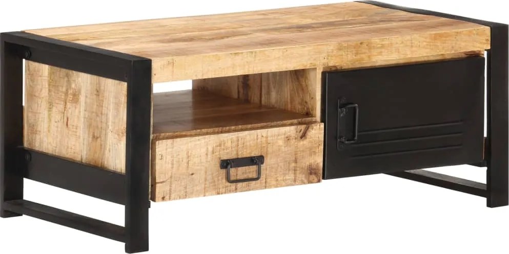 vidaXL Măsuță de cafea, 100 x 50 x 40 cm, lemn de mango nefinisat