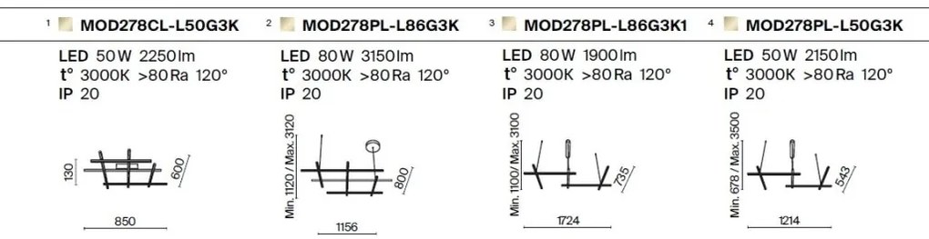 Lustra LED suspendata design modern Radiance