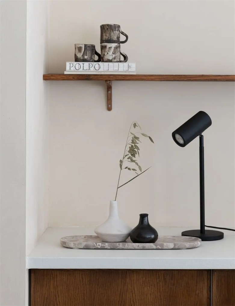 Lampa de masa Eco din Bambus Java GU10, negru