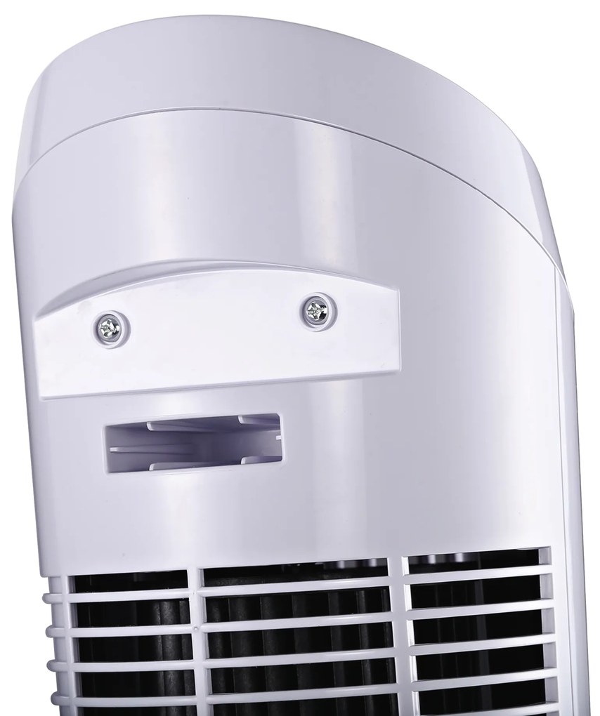 HOMCOM Ventilator Turn Oscilant cu 3 viteze, Ventilator Piedestal din Plastic ABS, 27x27x75 cm, Negru | Aosom Romania