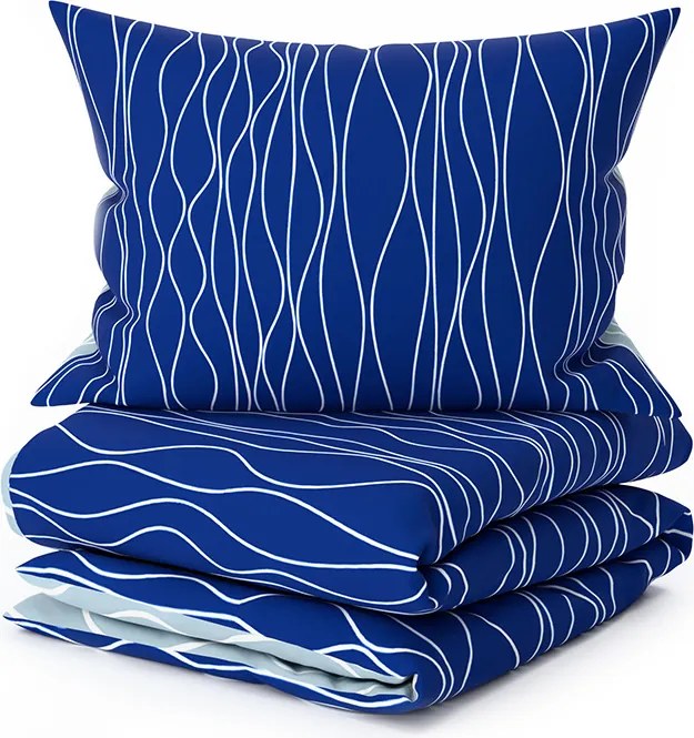 Lenjerie de pat din microfibra LIORA albastru Dimensiune lenjerie de pat: 70 x 90 cm | 140 x 220 cm