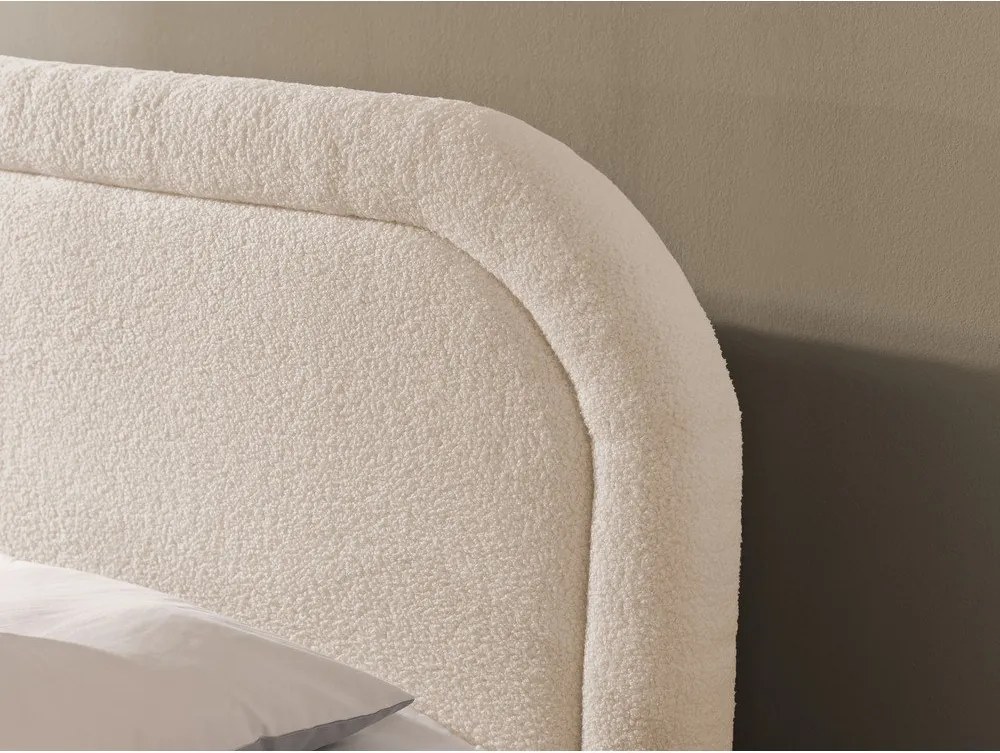 Pat boxspring bej cu spațiu de depozitare 160x200 cm Ornes – Ropez