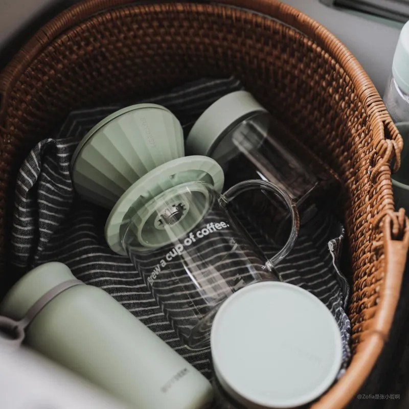 Cana cu filtru de cafea Buydeem CD1024-CG, 300 ml, Sticla borosilicata, Otel inoxidabil, Verde