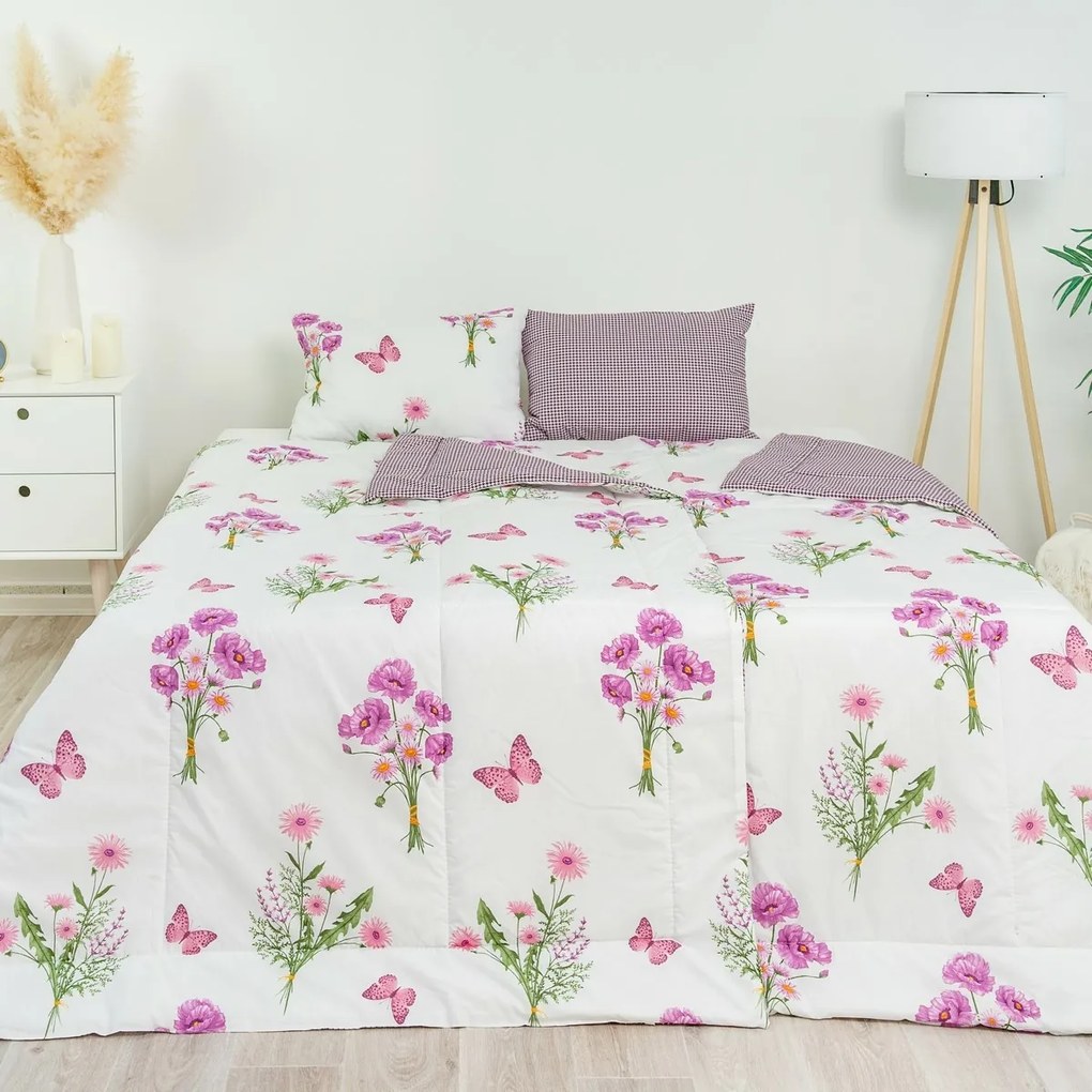 Stanex CLASSIC set de vară Spring purple , 140 x200 cm, 40 x 60 cm