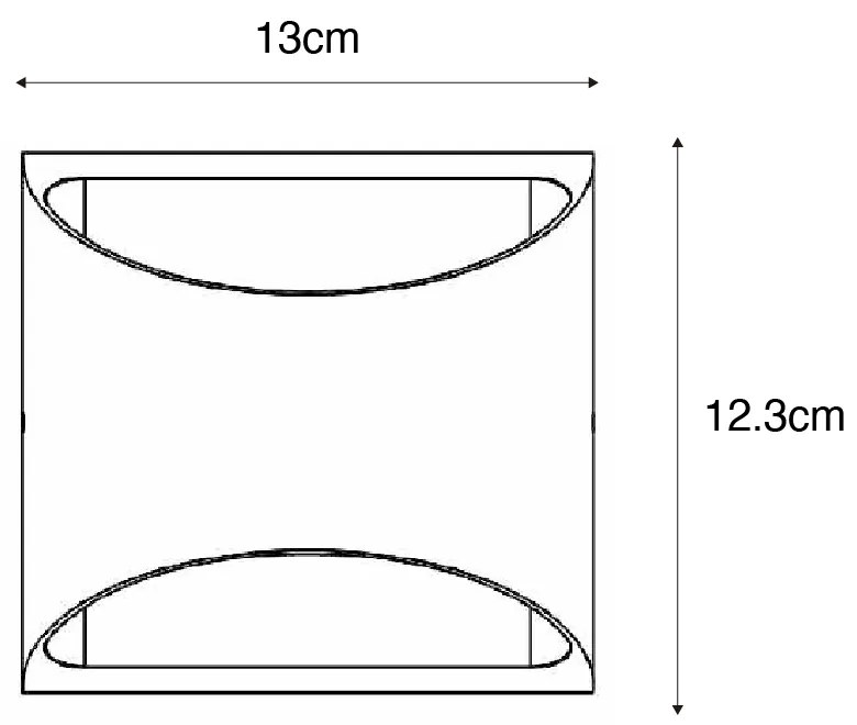Lampă de perete exterioară modernă albă cu LED 2 lumini IP54 - Mal