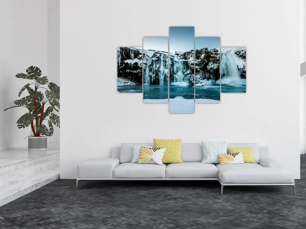 Tablou cu cascade înghețate (150x105 cm)