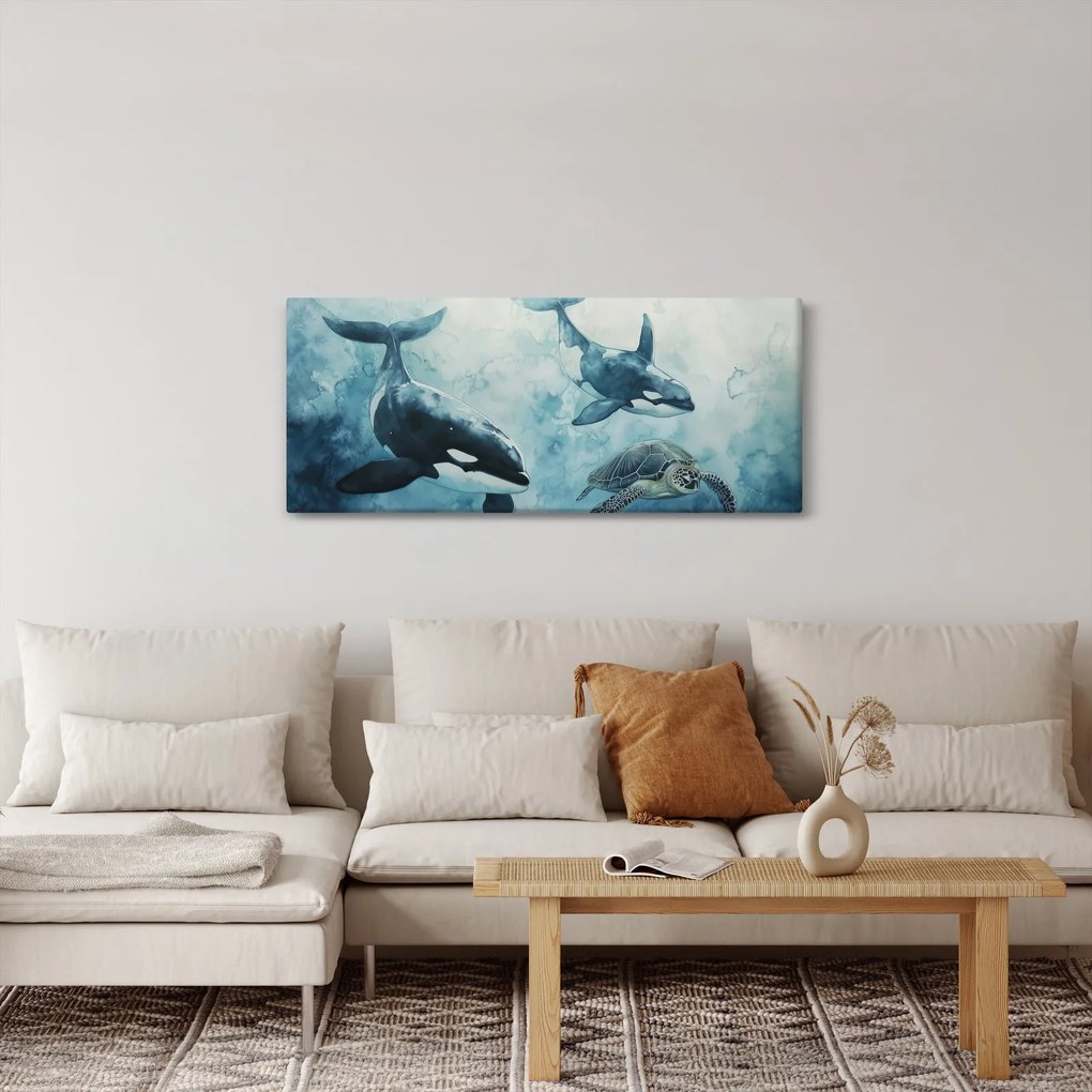 Tablou - Pictură subacvatică (120x50 cm)