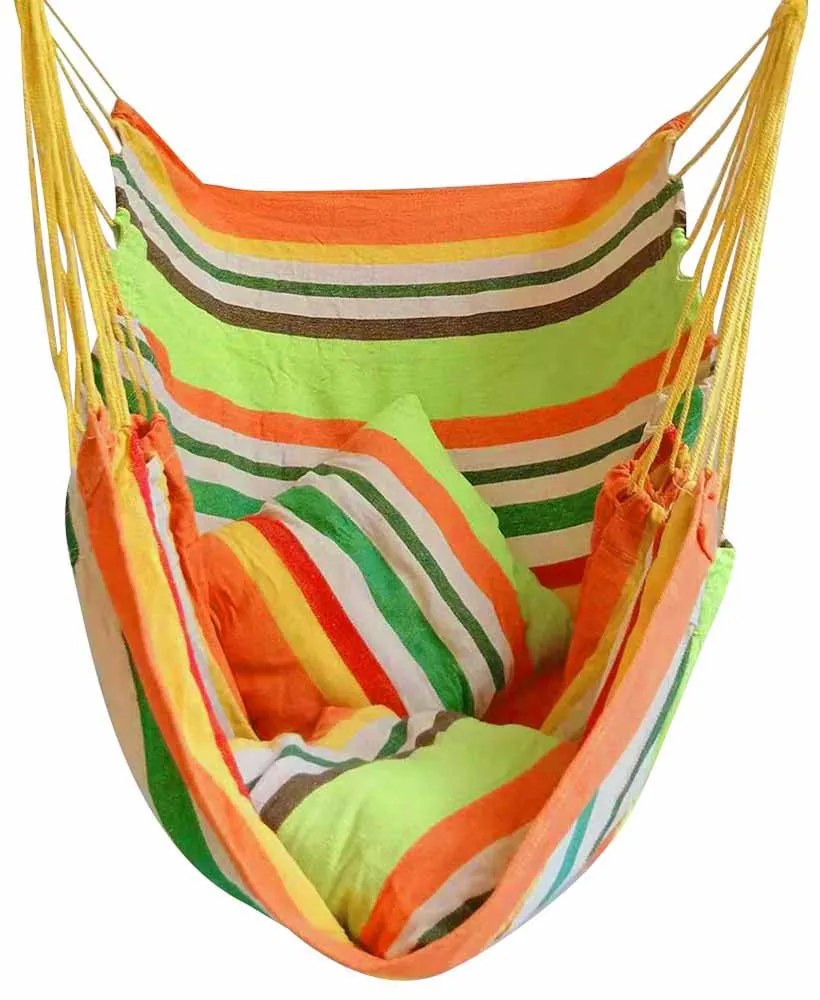 Hamac tip leagan cu perna-portocaliu