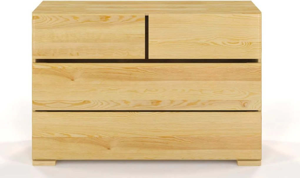 Comodă lemn masiv TerraCraft Pin 2+2 Sertare, 120 × 45 × 81 cm - Natural