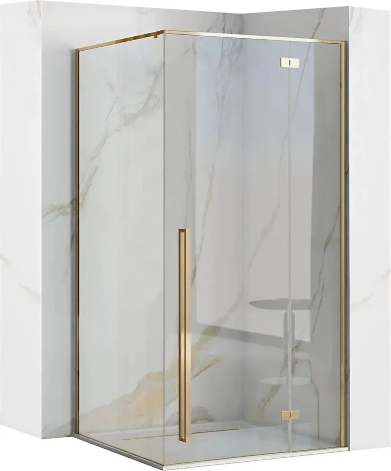 Cabina de dus dreptunghiulara Rea Fargo cu usa batanta 80x100 auriu
