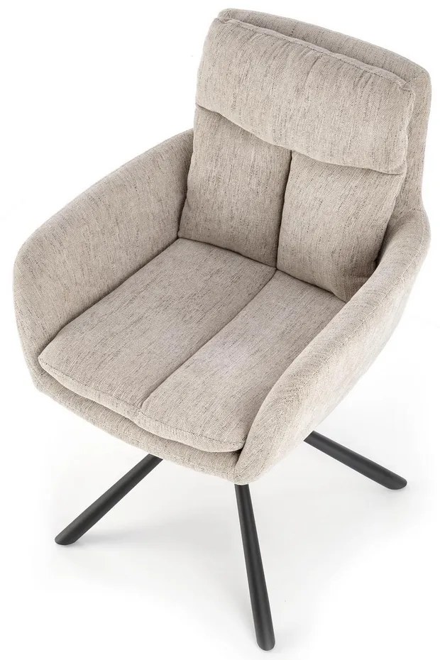 Scaun de bucaterie Leary, bej