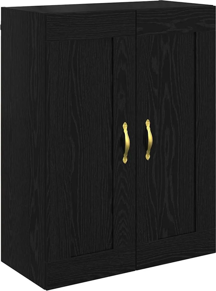 vidaXL Dulap montat pe perete Stejar Negru 69,5 x 34 x 90 cm