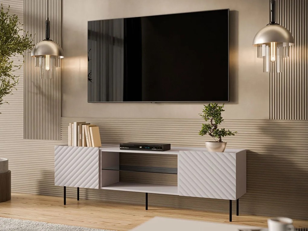 Dulap TV Grotzi 180 2D EF (Cașmir + Negru) . Promo -16%. 1106225