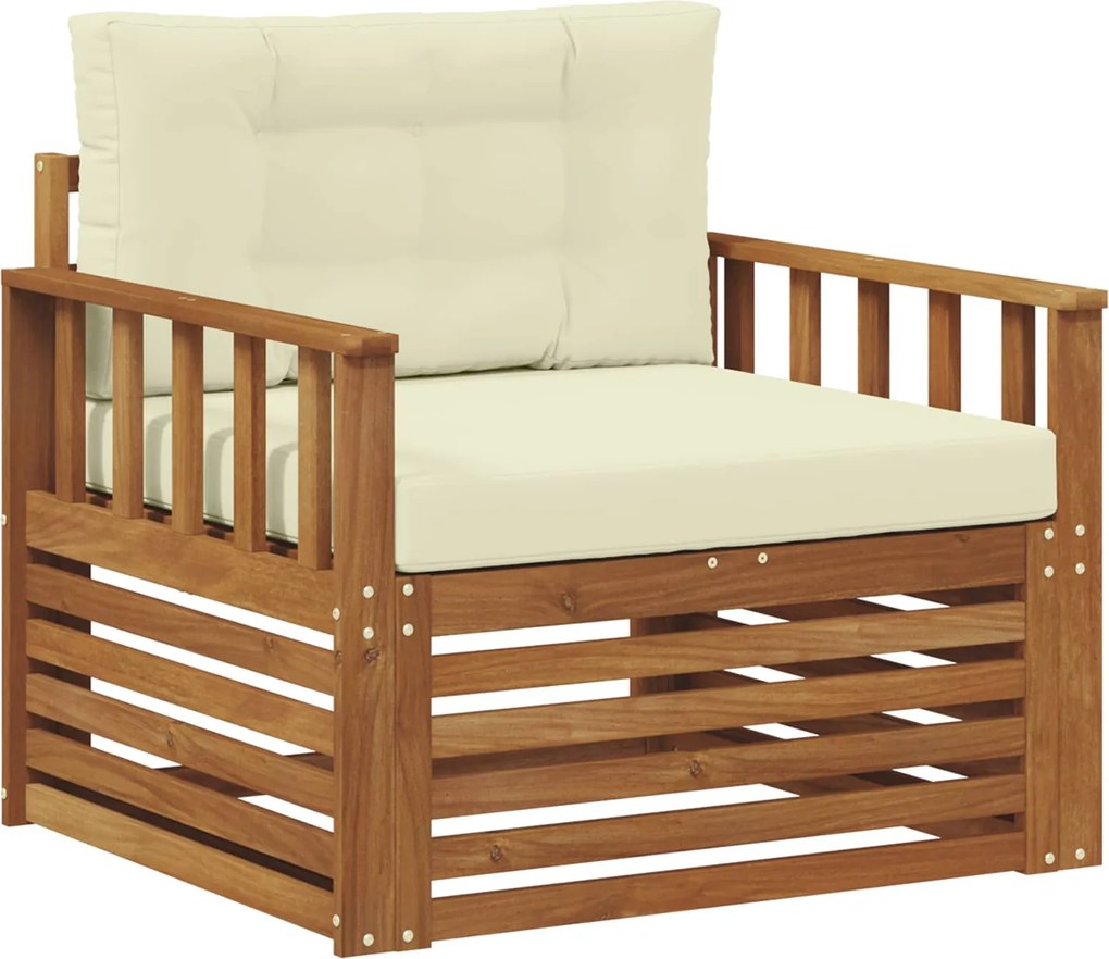 vidaXL Set de canapele de exterior Lemn de acacia solid și poliester
