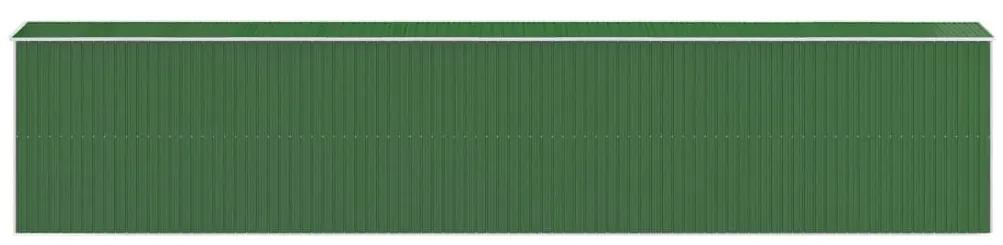 Sopron de gradina, verde, 192x938x223 cm, otel zincat