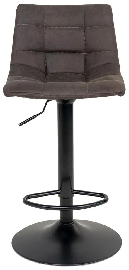 Scaune de bar gri-închis cu înălțime ajustabilă 2 buc. tapițate (înălțime șezut 63 cm) Middelfart – House Nordic