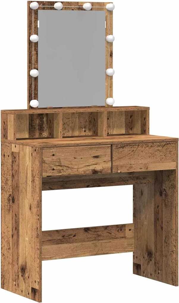 vidaXL Masă de toaletă Lemn Vechi 80 x 41 x 144.5 cm Lemn compozit