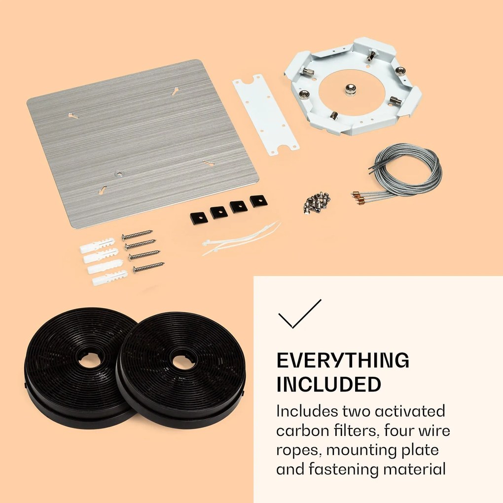 Futurelight Smart hotă insulă Recirculare 420m³/h LED din oțel inoxidabil