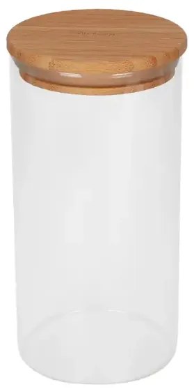 Doza din sticla cu capac din bambus BRABANTIA, 1100 ml