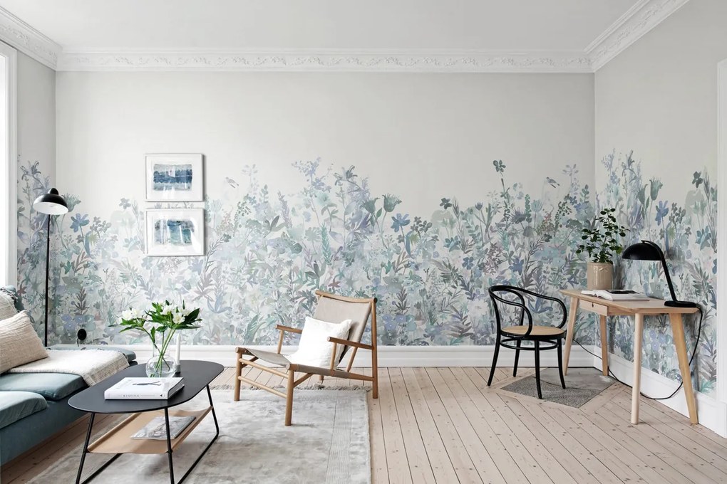 Fototapet, May Meadow, Soft Blue, Rebel Walls