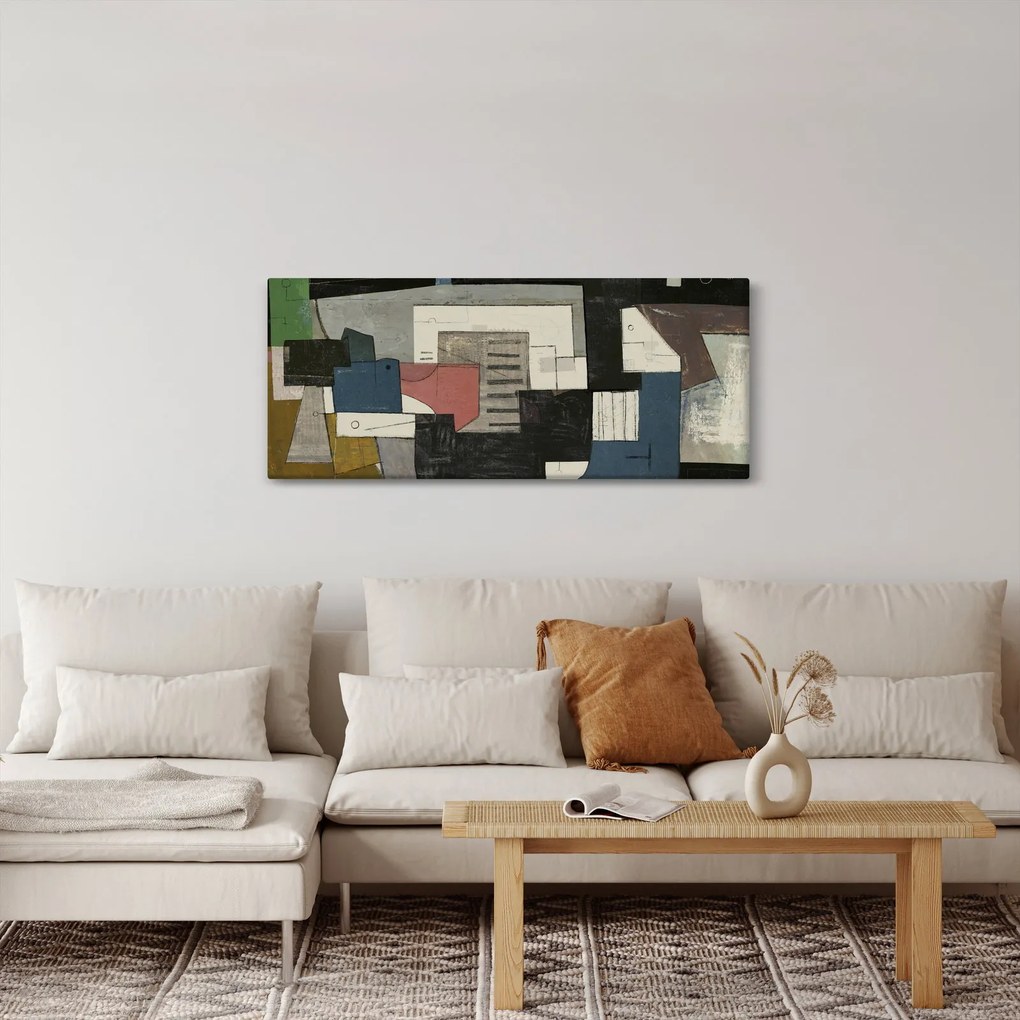 Tablou - Abstracție cubism (120x50 cm)