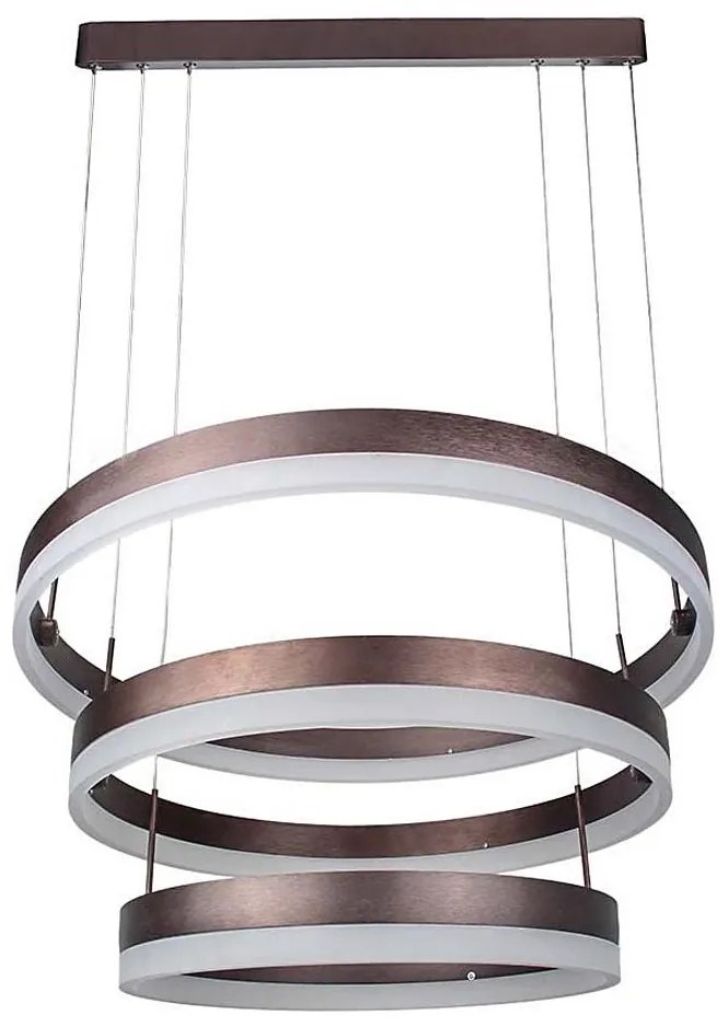 Lustră LED dimabilă pe cablu LED/86W/230V 3000K maro