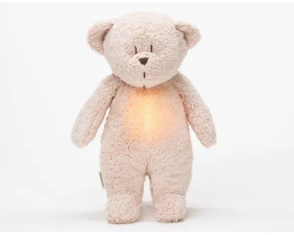 Pluș de îmbrățișat cu sunete și lumină Moonie ursuleț 2.0 organic rose