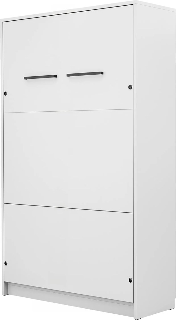 Pat rabatabil Basic 140x200 vertical cu masă de scris- alb mat