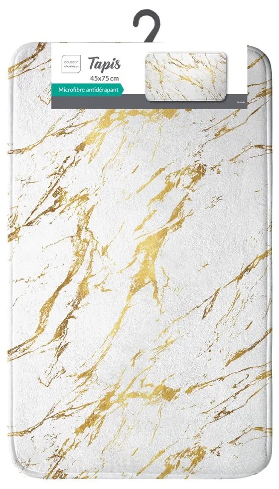 Covoraș de baie alb-auriu 45x75 cm Aquamarbre – douceur d'intérieur