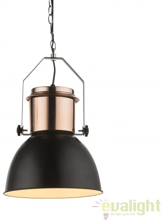 Pendul design Industrial Style Kutum negru/cupru 15282 GL