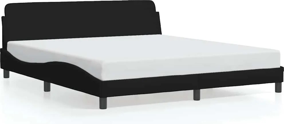 vidaXL Cadru de pat, Dover, negru, 180x200 cm, textil