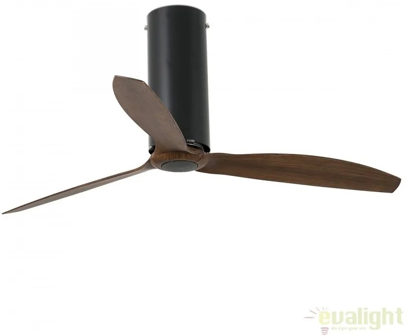 Ventilator cu telecomanda Tube negru mat / maro 32037