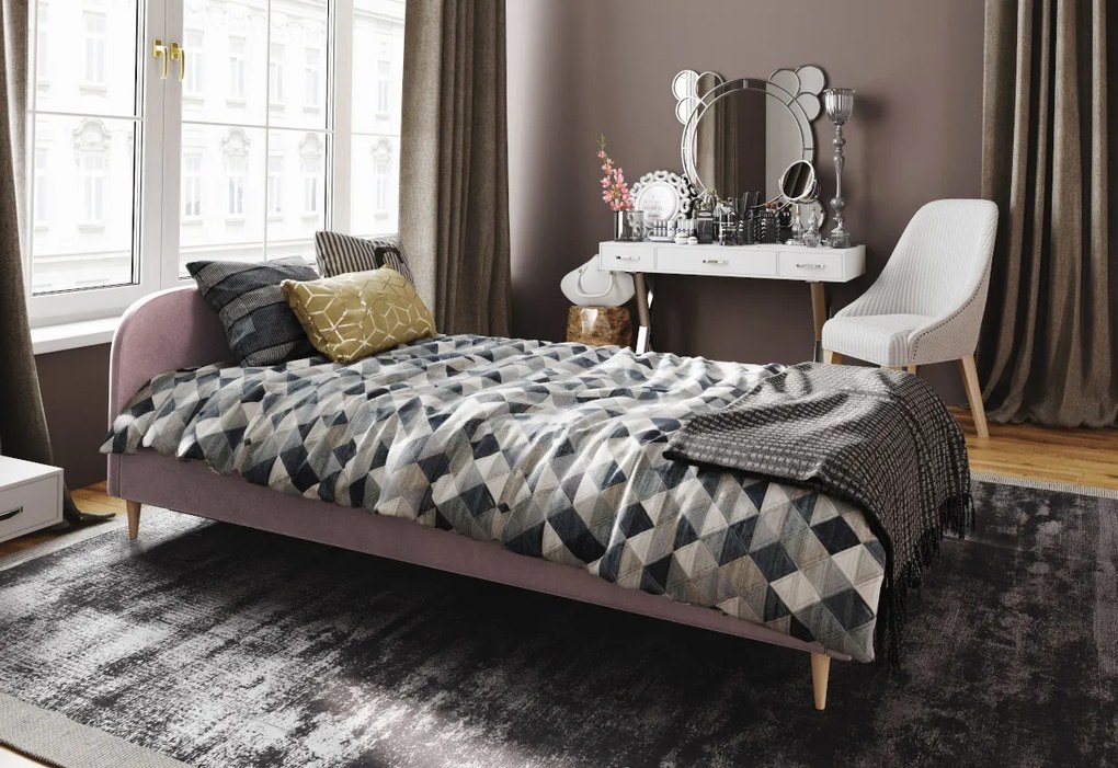 Supermobel Pat tapițat LOFT + somieră, 90x200, itaka 39