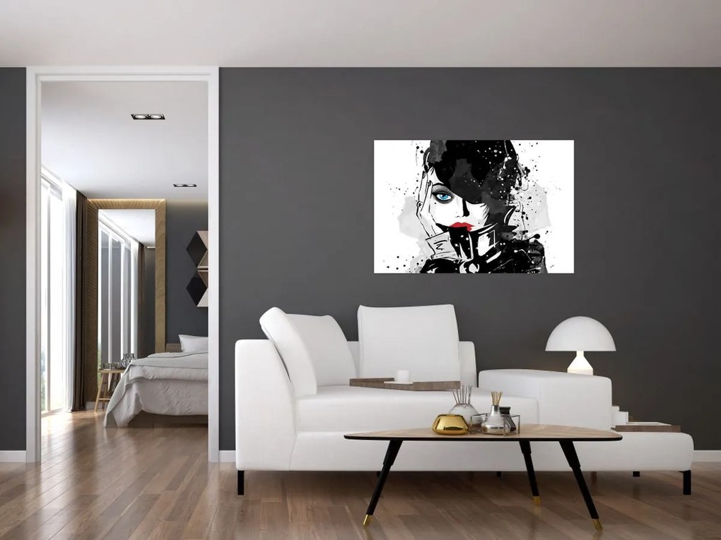 Tablou - Femeia misterioasă (90x60 cm)