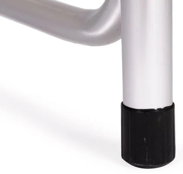 Masă de catering pliabilă 119,5x60 cm albă cu 4 scaune