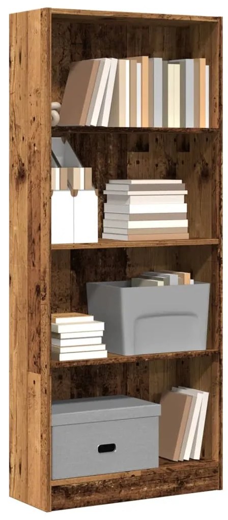 vidaXL Bibliotecă, lemn vechi, 60x24x143 cm, lemn prelucrat