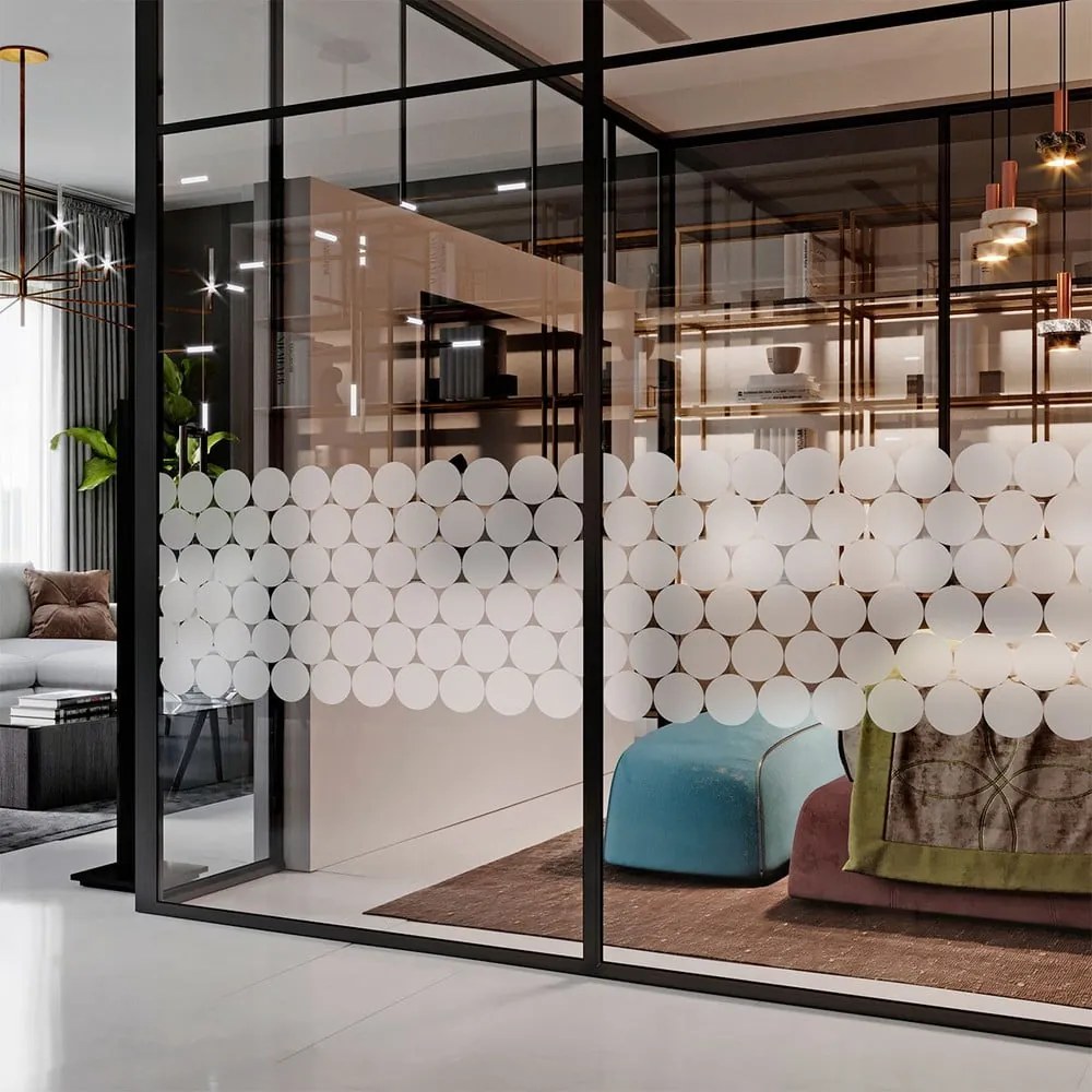 Autocolante pentru fereastră 50 buc. 10x10 cm Clackout Circle – Ambiance