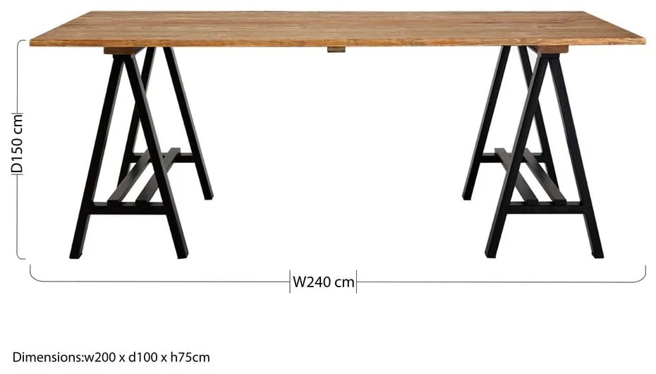 Masă de dining din lemn de pin 100x200 cm Hampstead – Premier Housewares