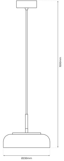 Lustră LED pe cablu VETRO LED/6W/230V bej/negru