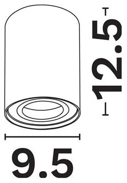 Spot aplicat tavan directionabil San auriu