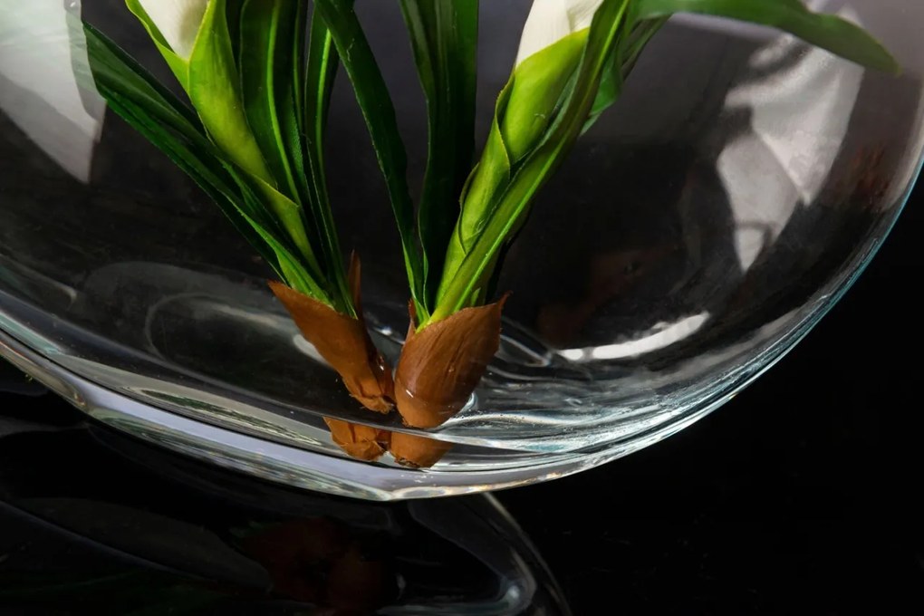 Aranjament floral mediu design LUX OVAL BROMELIA