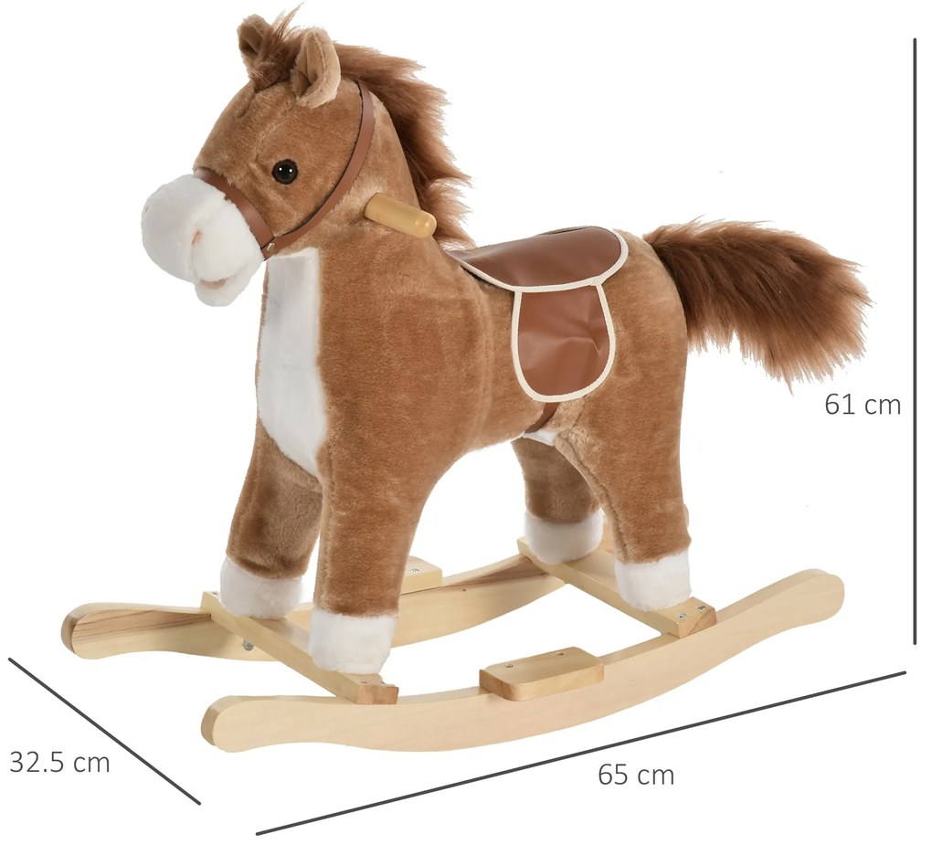 HOMCOM Balansoar in forma de cal, balansoar pentru copii, jucarii pentru copii | Aosom Romania