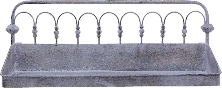 Raft de exterior, gri, din metal, Griselle