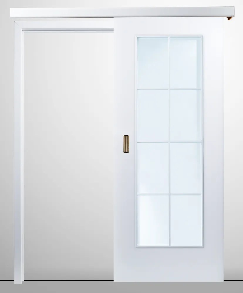 Usa glisanta HDF aplicata pe perete - Colectia VINTAGE 5.4 Toc reglabil de bordare 260-350 mm, Gri Antracit, Folie Decor