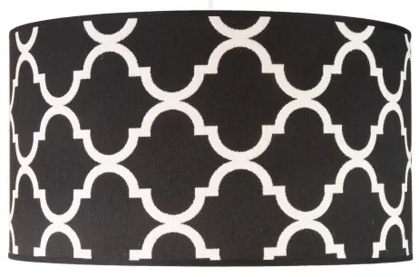 Lustră pe cablu Duolla MAROKO 1xE27/40W/230V d. 45 cm negru/alb