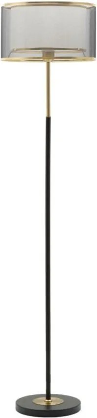 Lampadar negru-auriu cu abajur textil (înălțime 153 cm) Levels – Mauro Ferretti